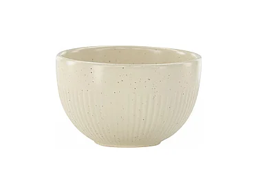 Bougeoir Design en Céramique "Posh" 9cm Beige & Noir