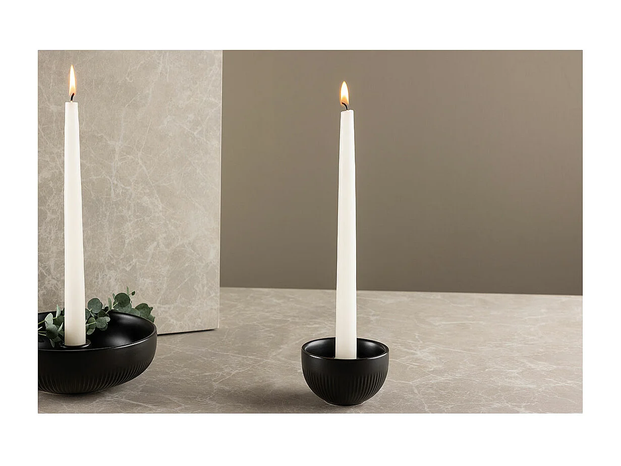 Bougeoir Design en Céramique "Posh" 9cm Noir