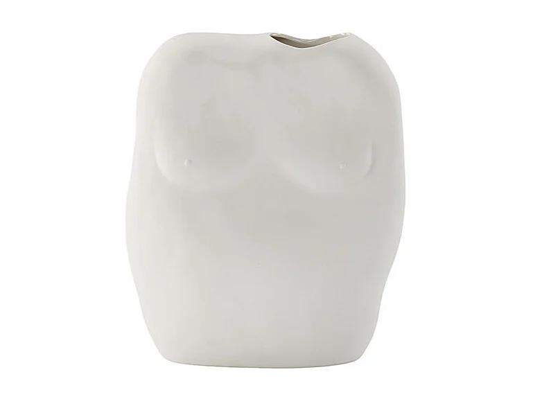 Vase Buste en Céramique "Romie" 28cm Blanc Cassé