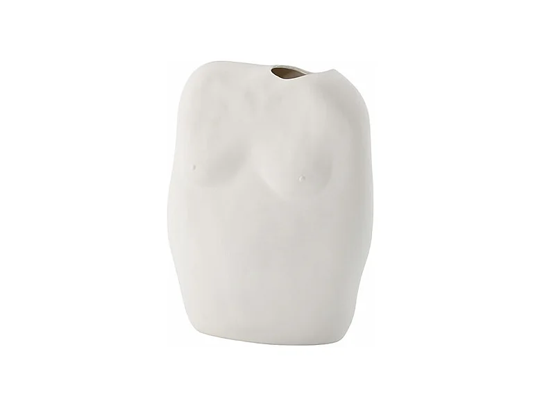 Vase Buste en Céramique "Romie" 28cm Blanc Cassé