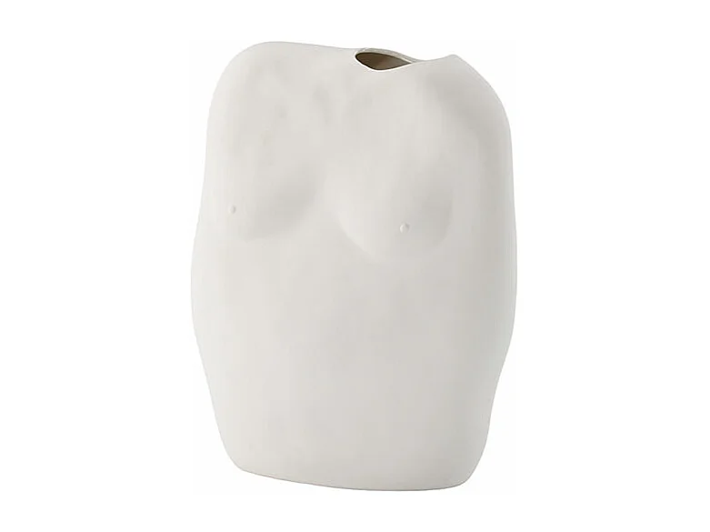 Vase Buste en Céramique "Romie" 28cm Blanc Cassé