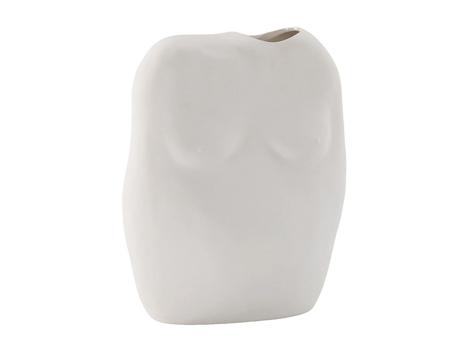Vase Buste en Céramique "Romie" 28cm Blanc Cassé