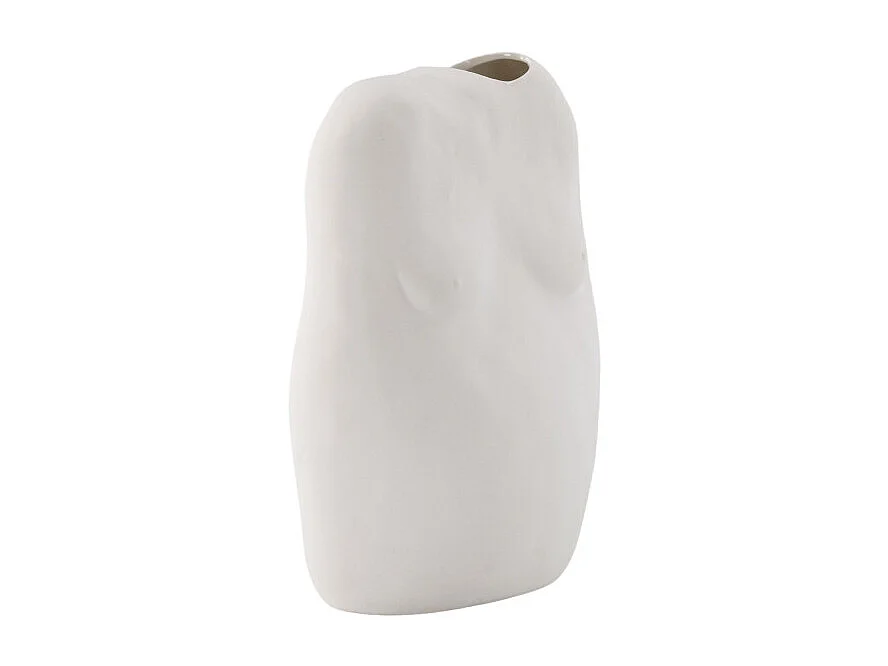 Vase Buste en Céramique "Romie" 28cm Blanc Cassé