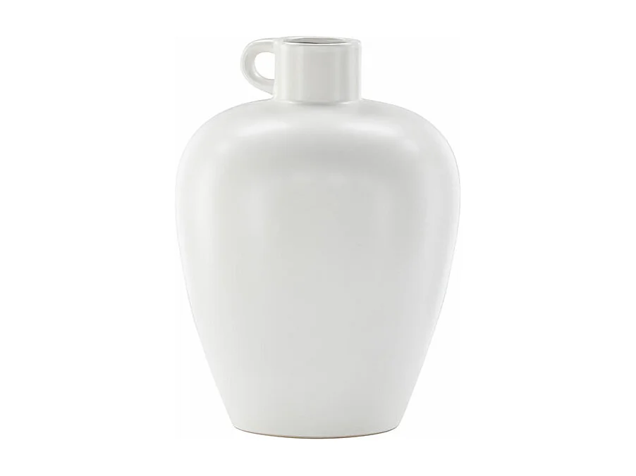 Vase Urne en Céramique "Cent" 33cm Blanc Cassé