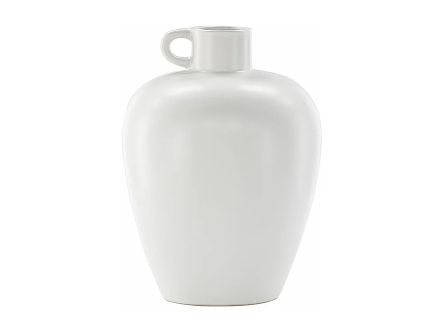Vase Urne en Céramique "Cent" 33cm Blanc Cassé
