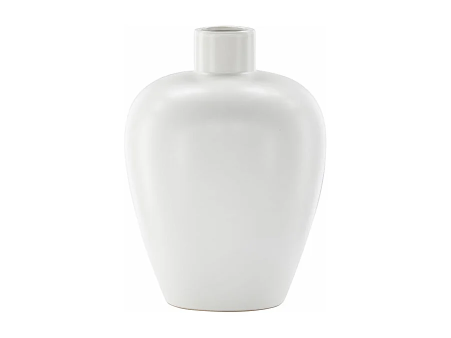 Vase Urne en Céramique "Cent" 33cm Blanc Cassé