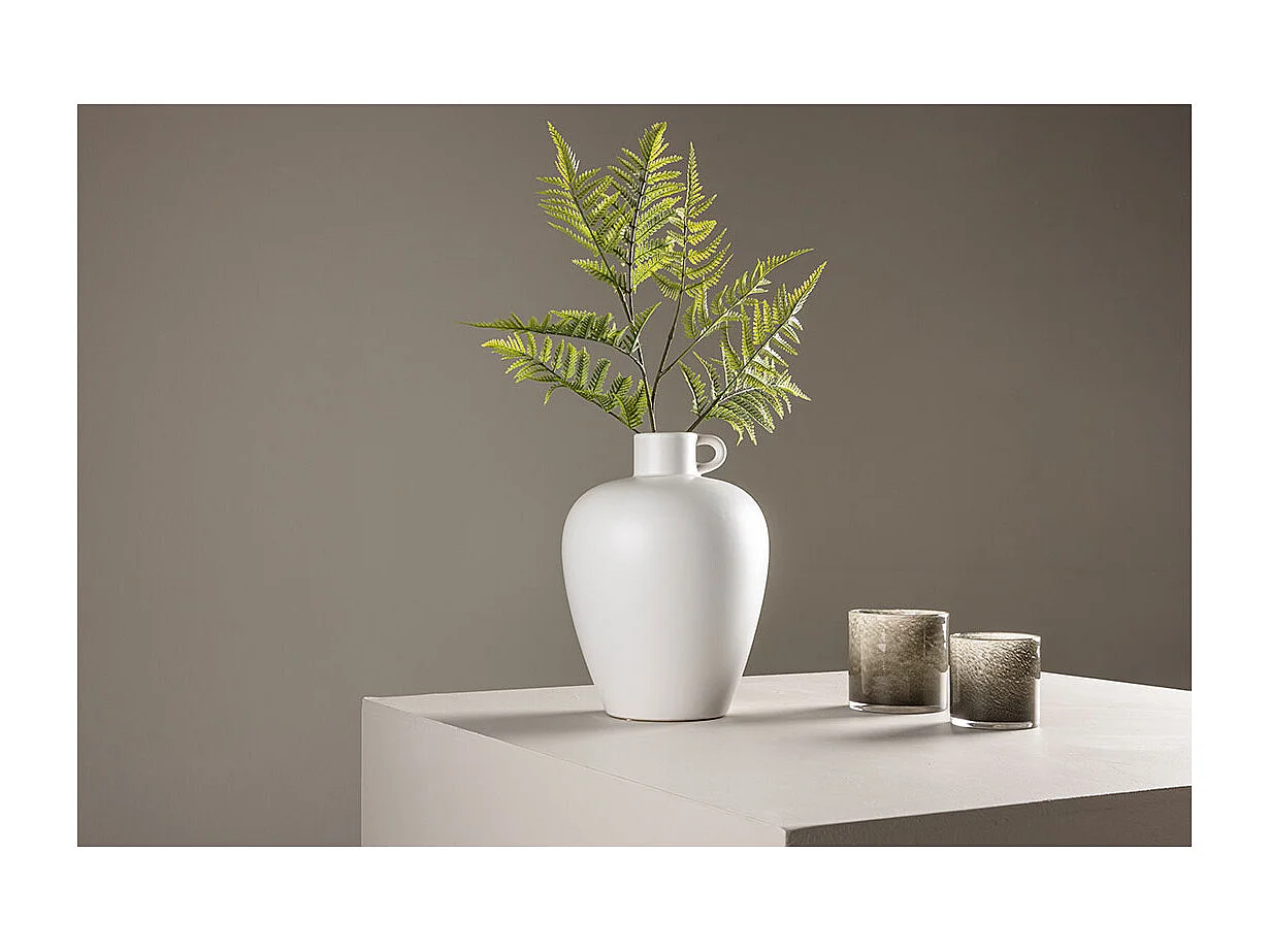 Vase Urne en Céramique "Cent" 33cm Blanc Cassé