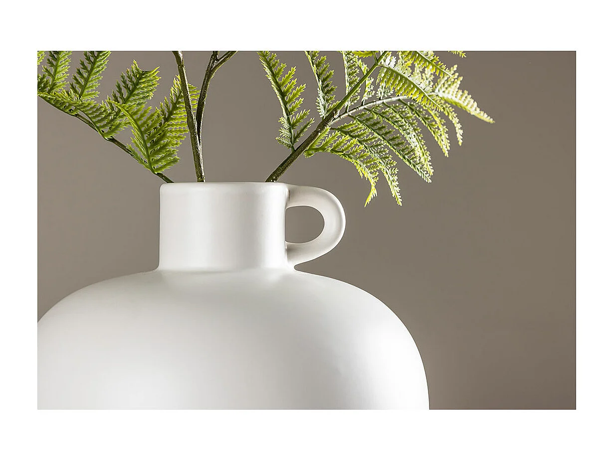 Vase Urne en Céramique "Cent" 33cm Blanc Cassé