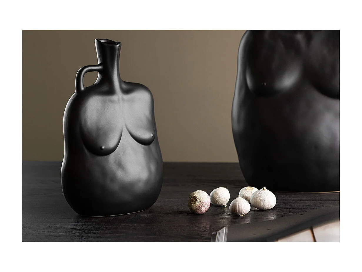 Vase Buste en Céramique "Conta" 25cm Noir