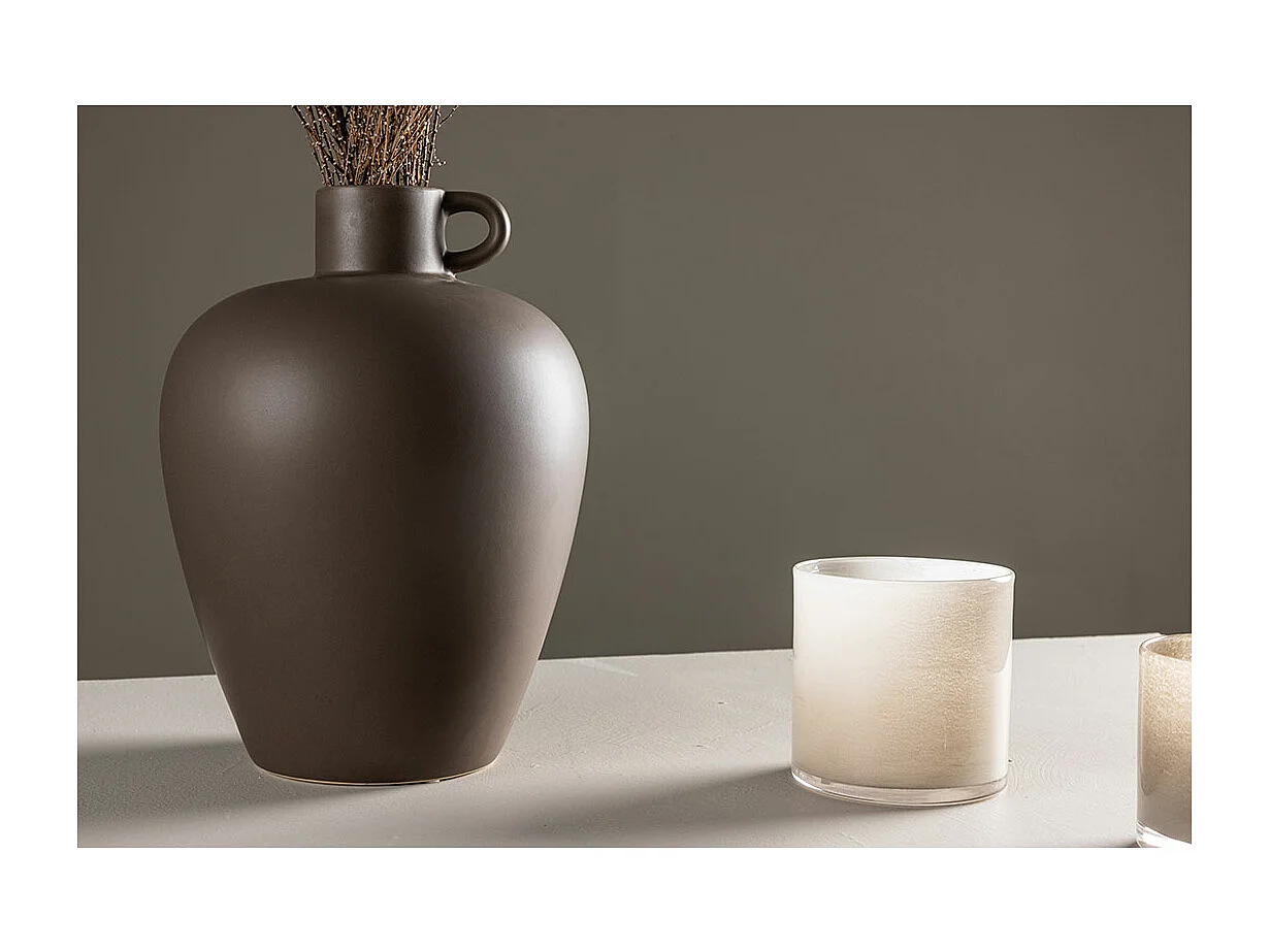 Vase Urne en Céramique "Cent" 33cm Marron