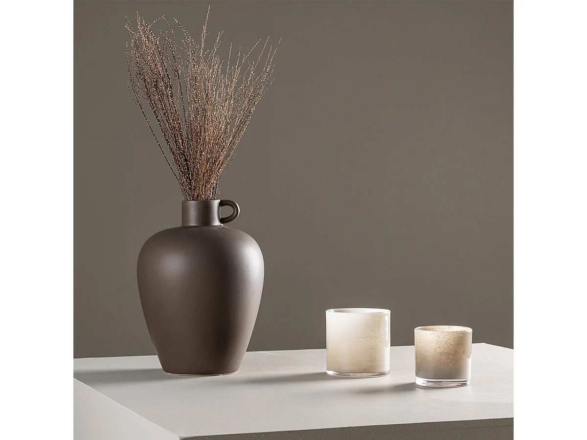 Vase Urne en Céramique "Cent" 33cm Marron