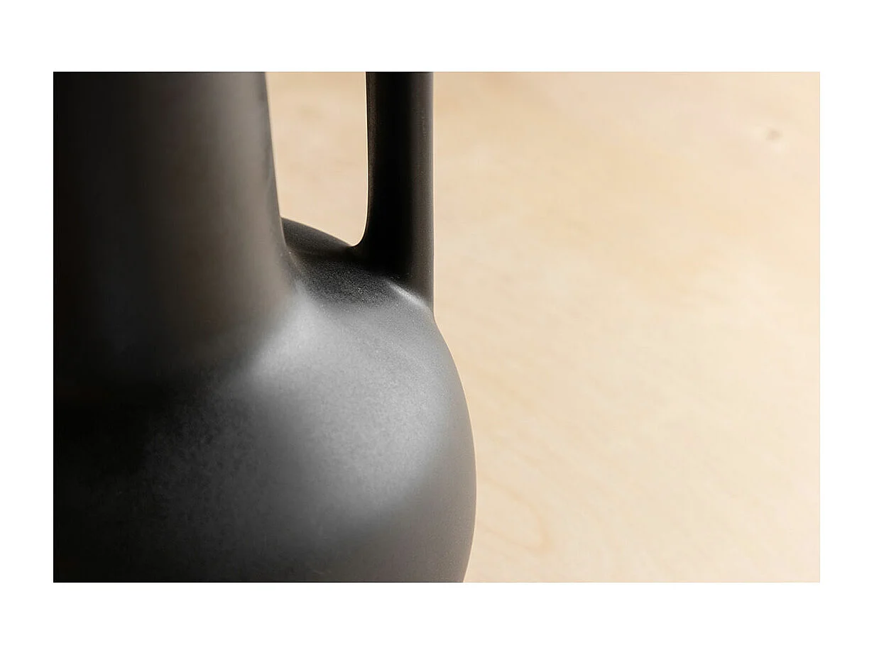 Vase Design en Céramique "Allis" 36cm Noir