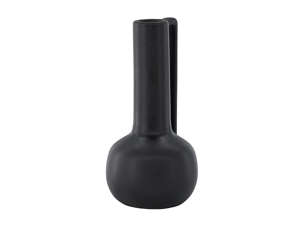 Vase Design en Céramique "Allis" 36cm Noir