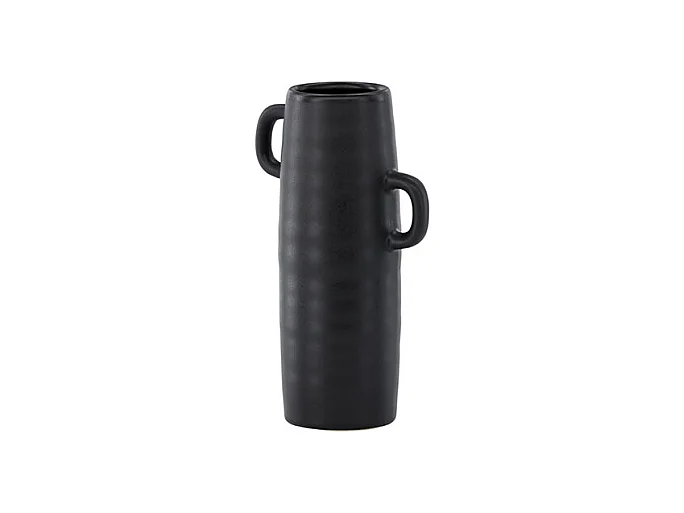 Vase Ondulé en Céramique "Cent" 25cm Noir