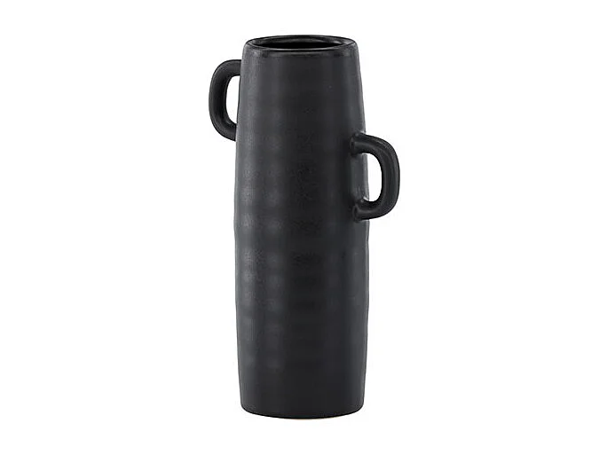 Vase Ondulé en Céramique "Cent" 25cm Noir
