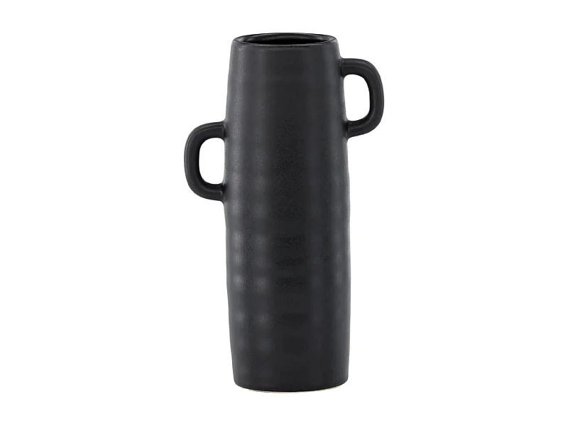 Vase Ondulé en Céramique "Cent" 25cm Noir