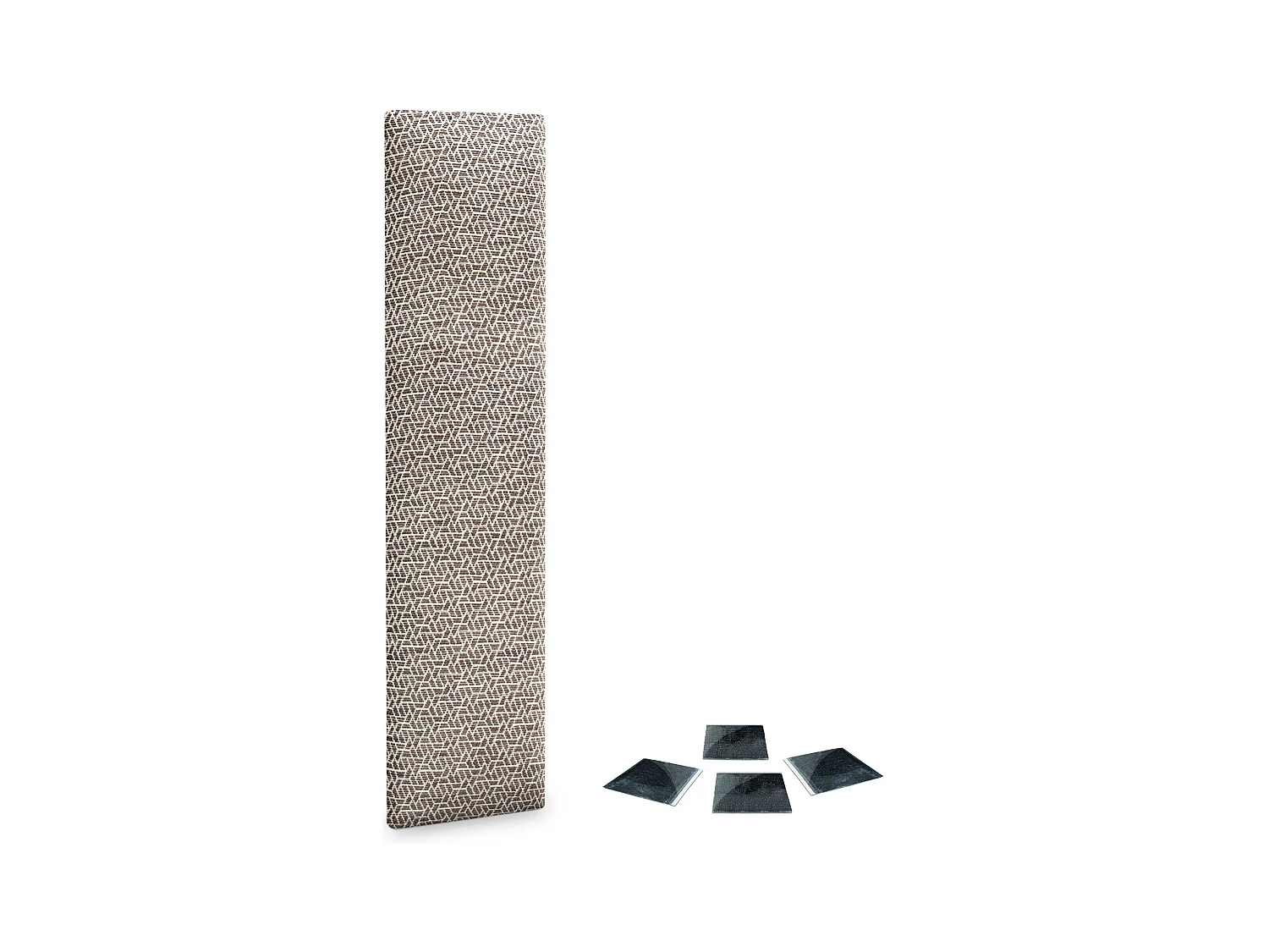 DHOME Ensemble de 1 Panneaux Tapissés en Tissu de Luxe Pack Autoadhésif pour Mur Acoustique Absorbant et Protecteur (Ethnic Brown, 60x20cm, x1)