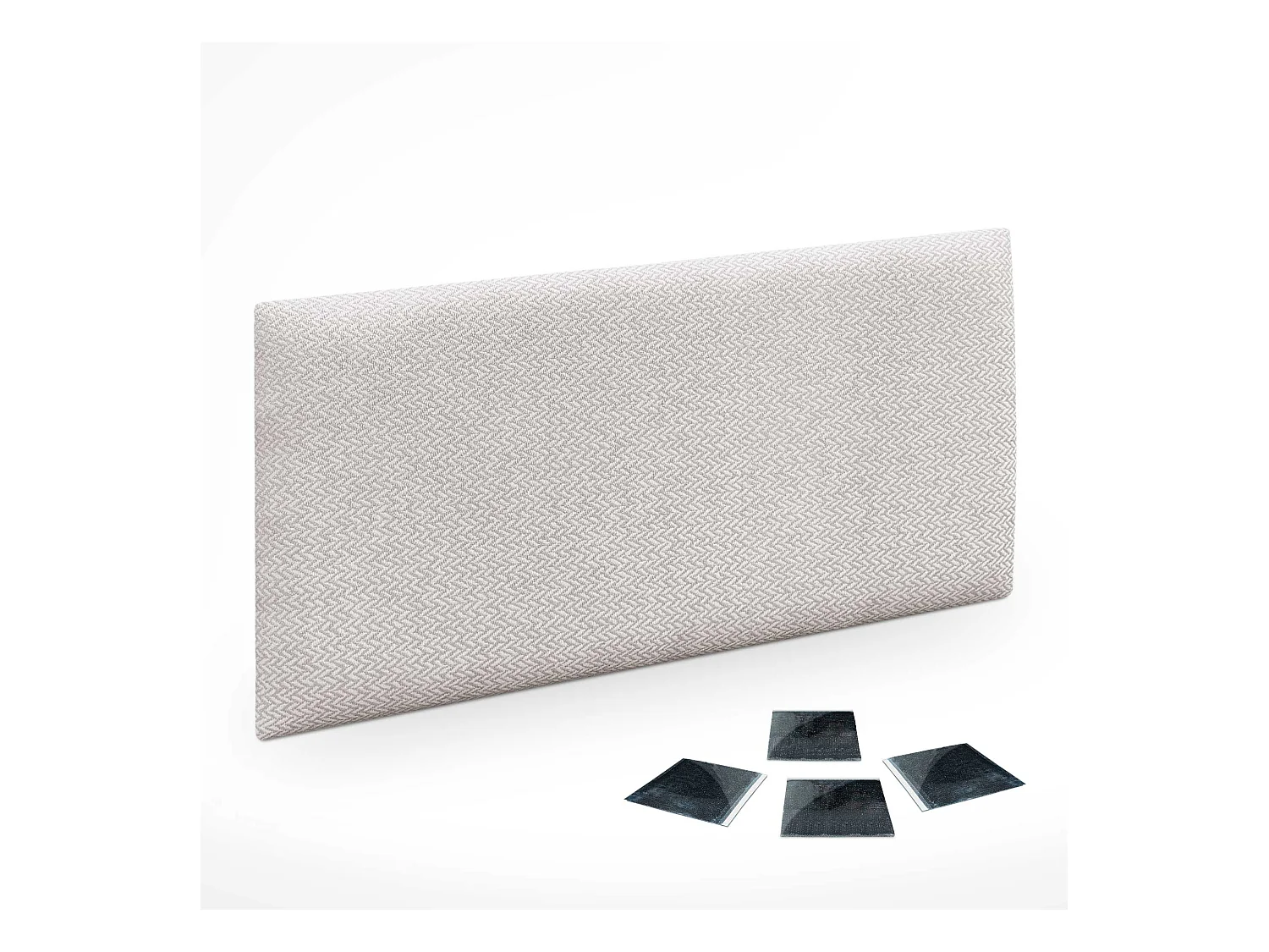 DHOME Set van 1 Luxe Stoffen Zelfklevend Gestoffeerd Paneel voor Muur, Geluidsabsorberend en Beschermend (Aren Beige, 60x60cm, x1)