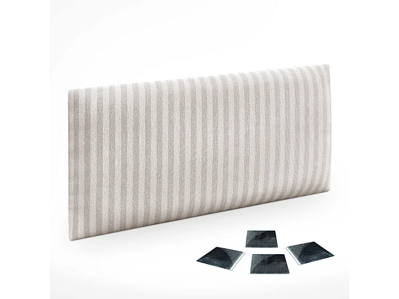 DHOME Ensemble de 1 Panneaux Tapissés en Tissu de Luxe Pack Autoadhésif pour Mur Acoustique Absorbant et Protecteur (Cream, 60x60cm, x1)