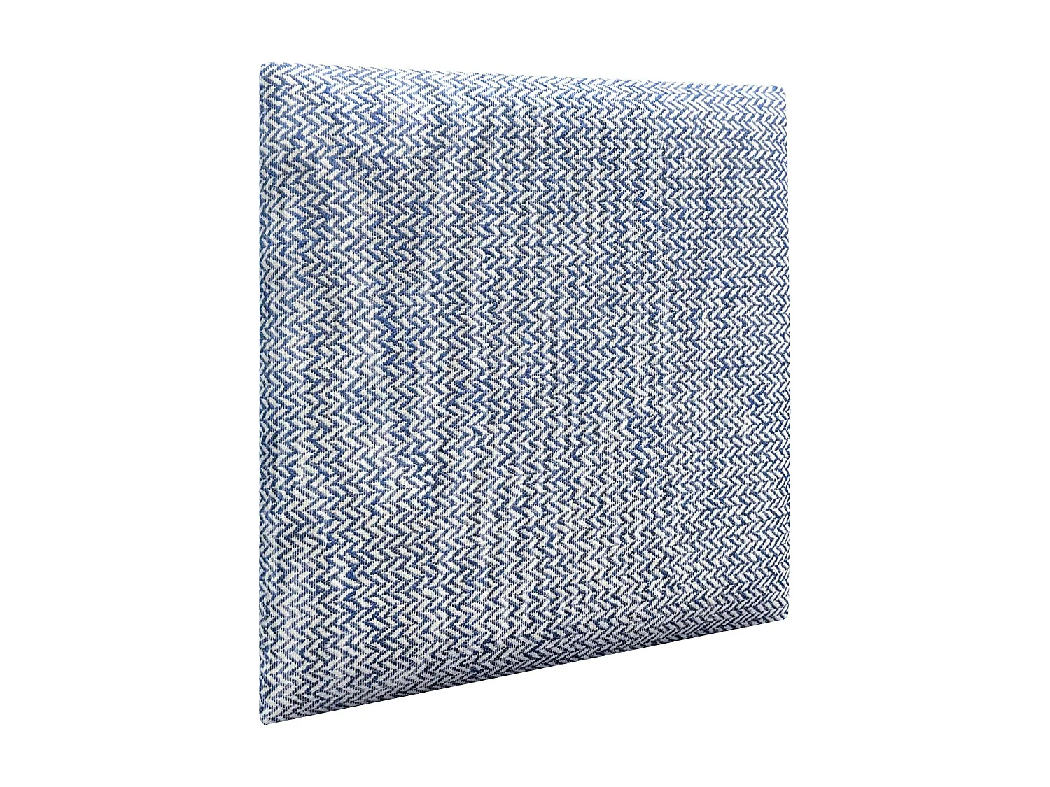 DHOME Ensemble de 6 Panneaux Tapissés en Tissu de Luxe Pack Autoadhésif pour Mur Acoustique Absorbant et Protecteur (Épis bleus, 50x30cm, x6)