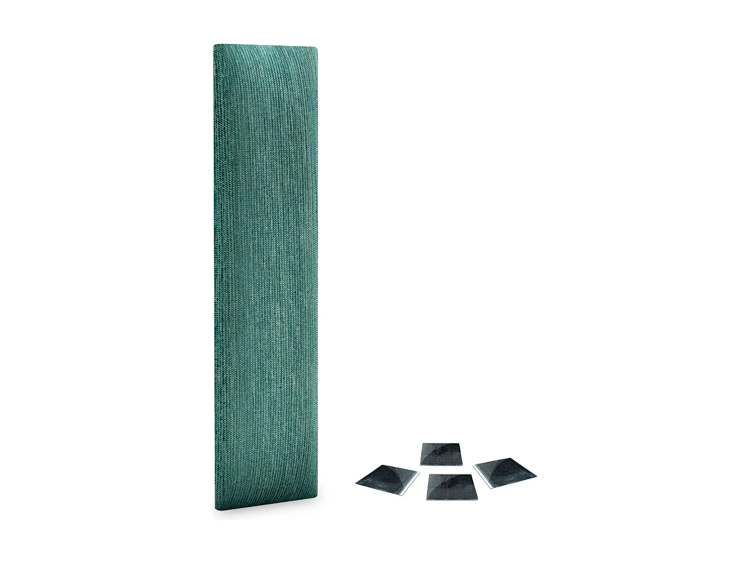 DHOME Ensemble de 1 Panneaux Tapissés en Tissu de Luxe Pack Autoadhésif pour Mur Acoustique Absorbant et Protecteur (Lineal Green, 60x20cm, x1)