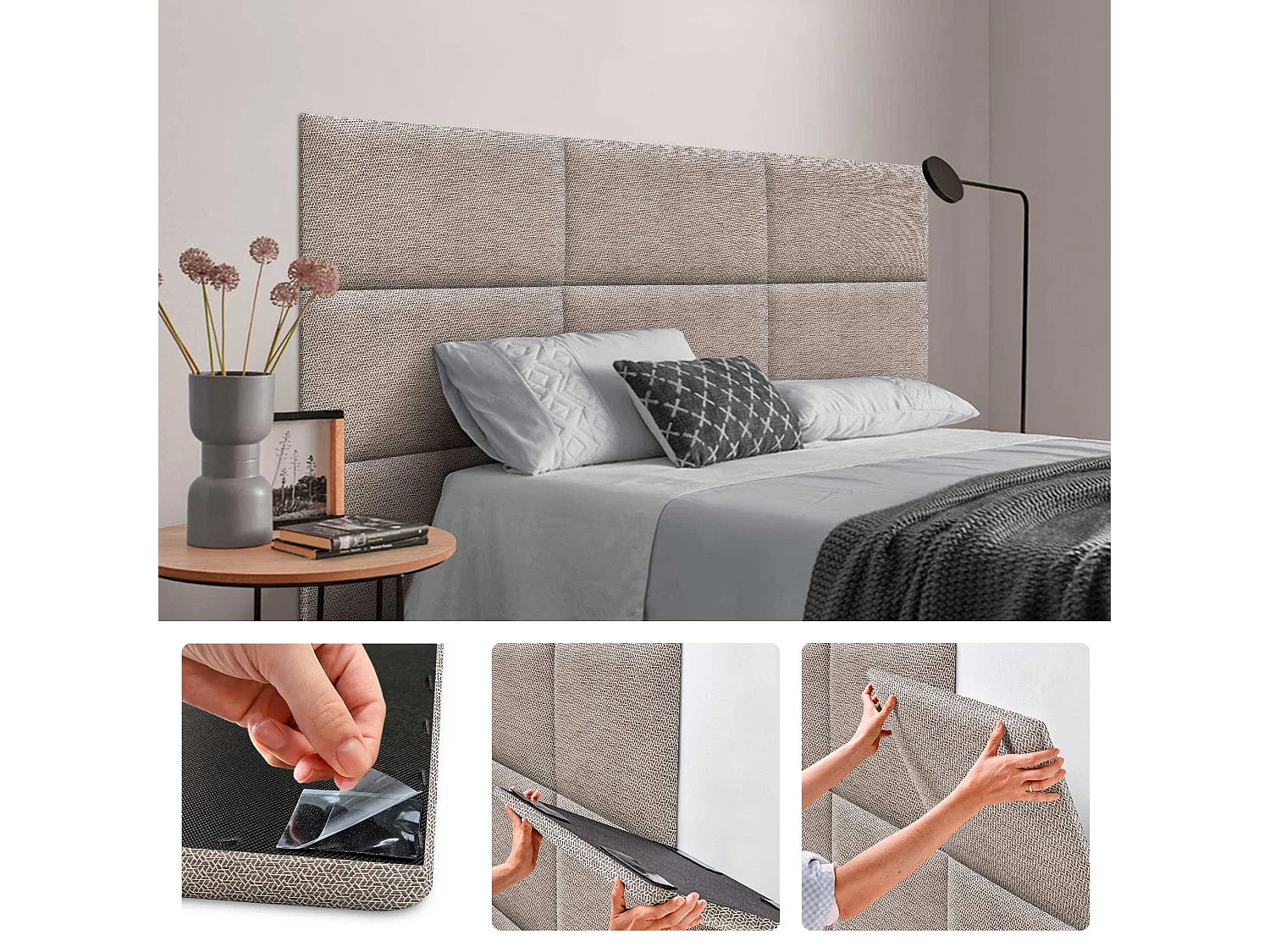 DHOME Panneaux Tapissés Exclusifs Série Luxury Edition Autoadhésifs pour Mur Acoustiques Absorbants Protection Chocs (Ethnic Brown, 60x40cm)