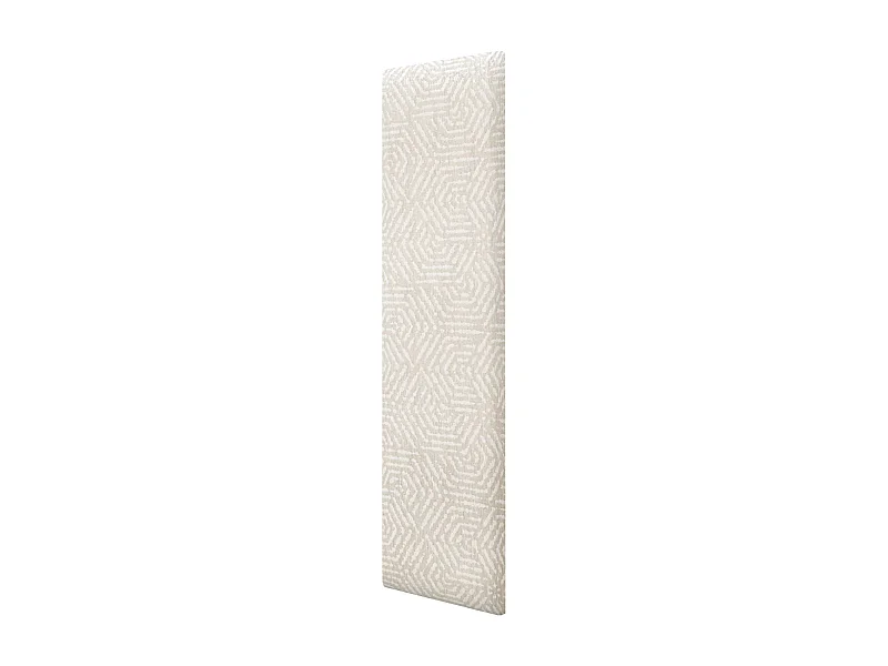 DHOME Pannelli Imbottiti Esclusivi Serie Luxury Edition Autoadesivi per Parete Acustici Assorbenti Protezione Urti Testiere (Ethnic White, 60x20cm)