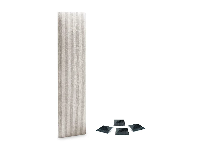 DHOME Ensemble de 1 Panneaux Tapissés en Tissu de Luxe Pack Autoadhésif pour Mur Acoustique Absorbant et Protecteur (Cream, 60x20cm, x1)