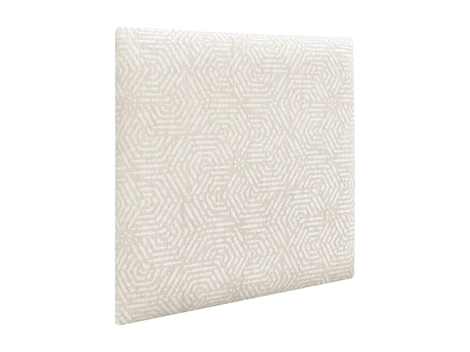 DHOME Set van 1 Luxe Stoffen Zelfklevend Gestoffeerd Paneel voor Muur, Geluidsabsorberend en Beschermend (Ethnic White, 60x40cm, x1)