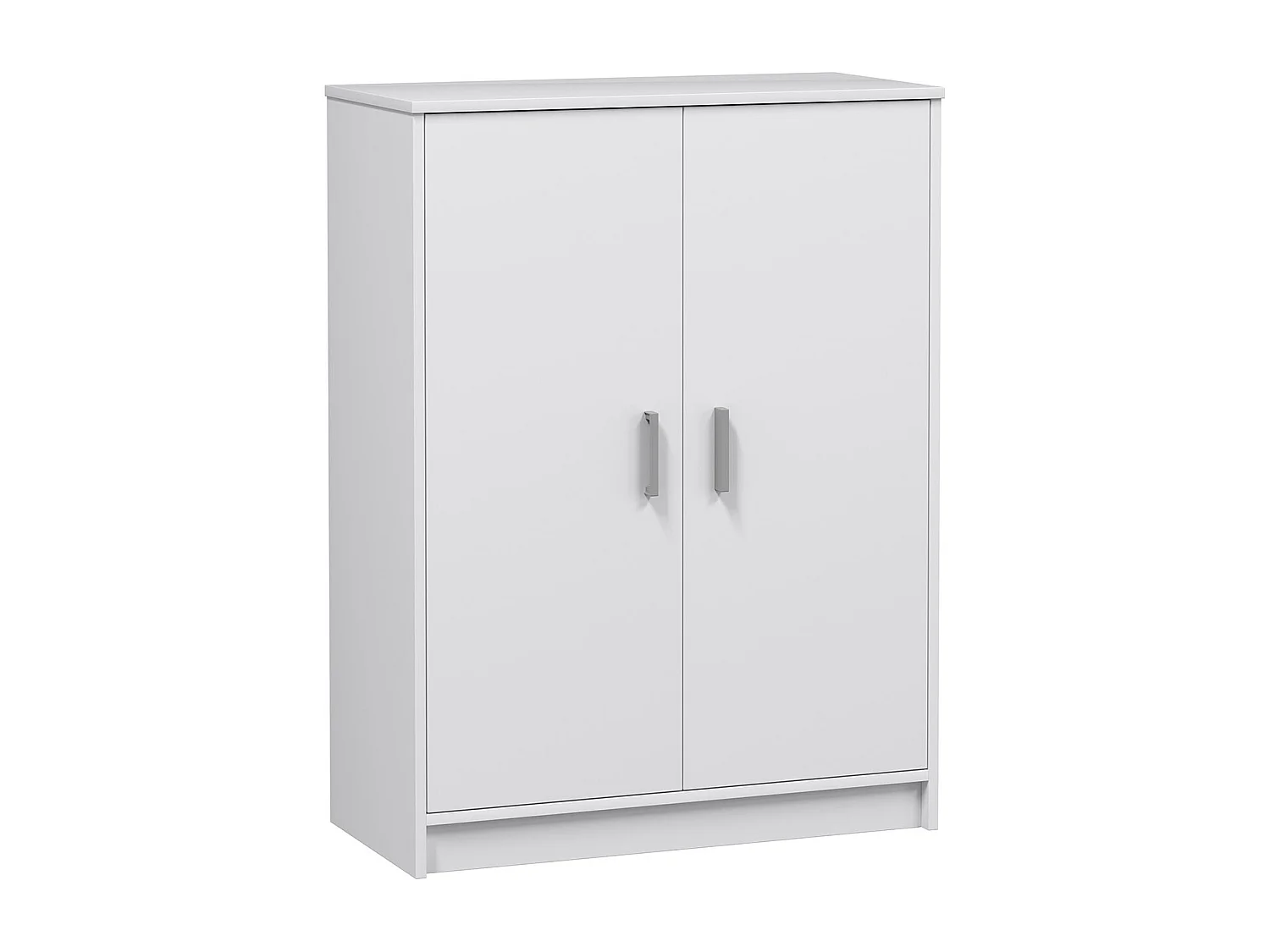 Armoire à Chaussures avec 2 portes coloris blanc - hauteur 101 x profondeur 36 x largeur 75 cm