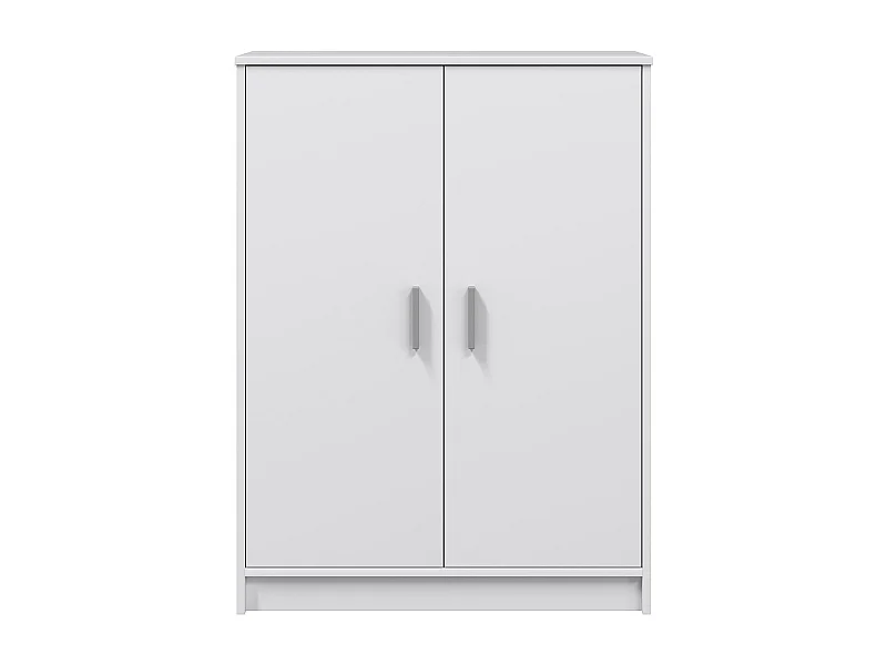 Armoire à Chaussures avec 2 portes coloris blanc - hauteur 101 x profondeur 36 x largeur 75 cm