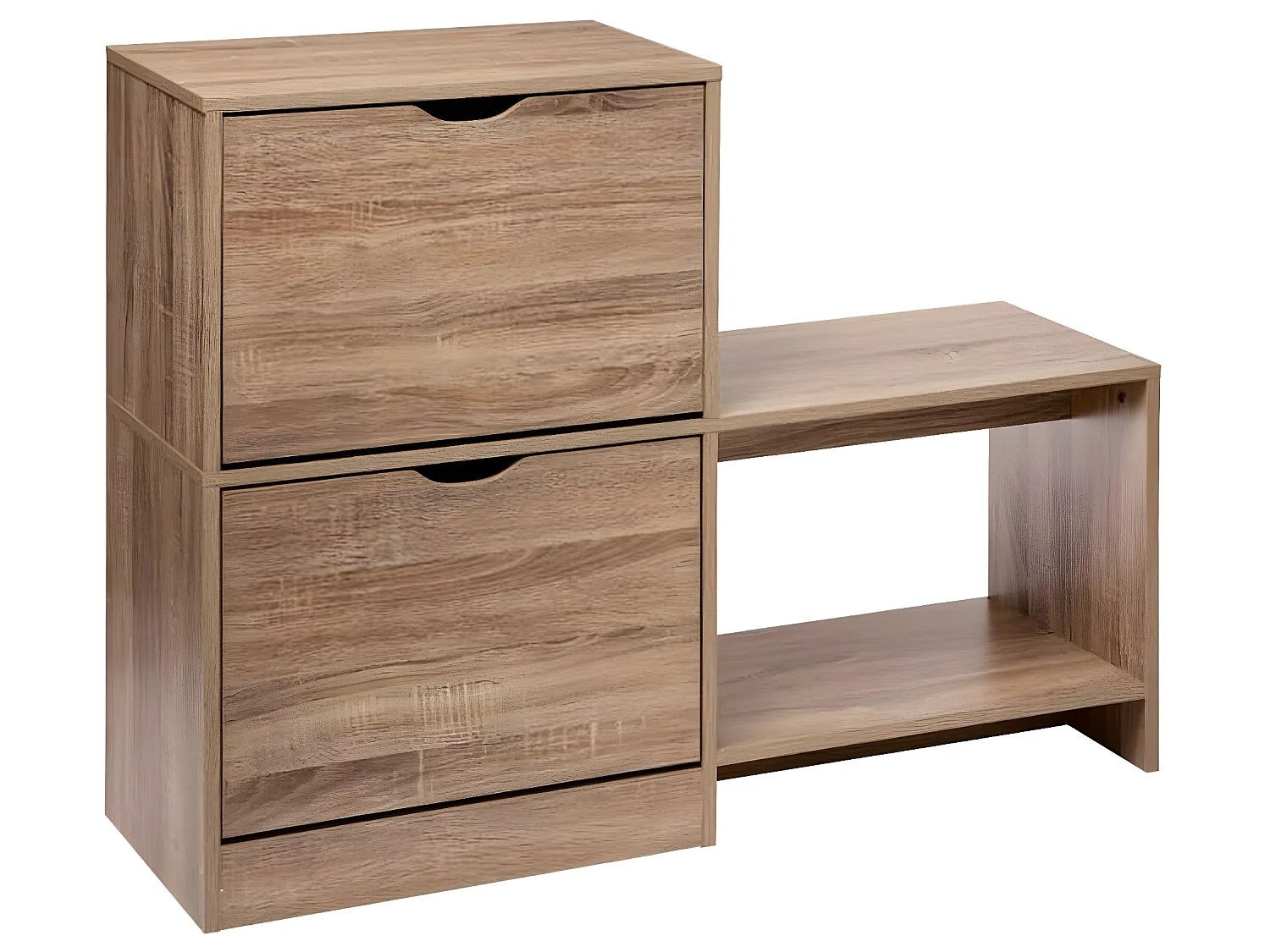 Meuble à chaussures en bois coloris naturel - L.100 x l.32 x H.80 cm