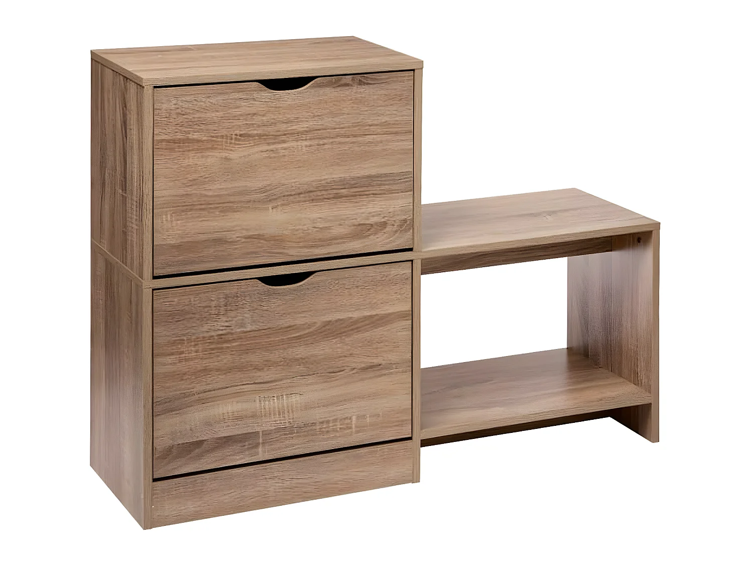 Meuble à chaussures en bois coloris naturel - L.100 x l.32 x H.80 cm