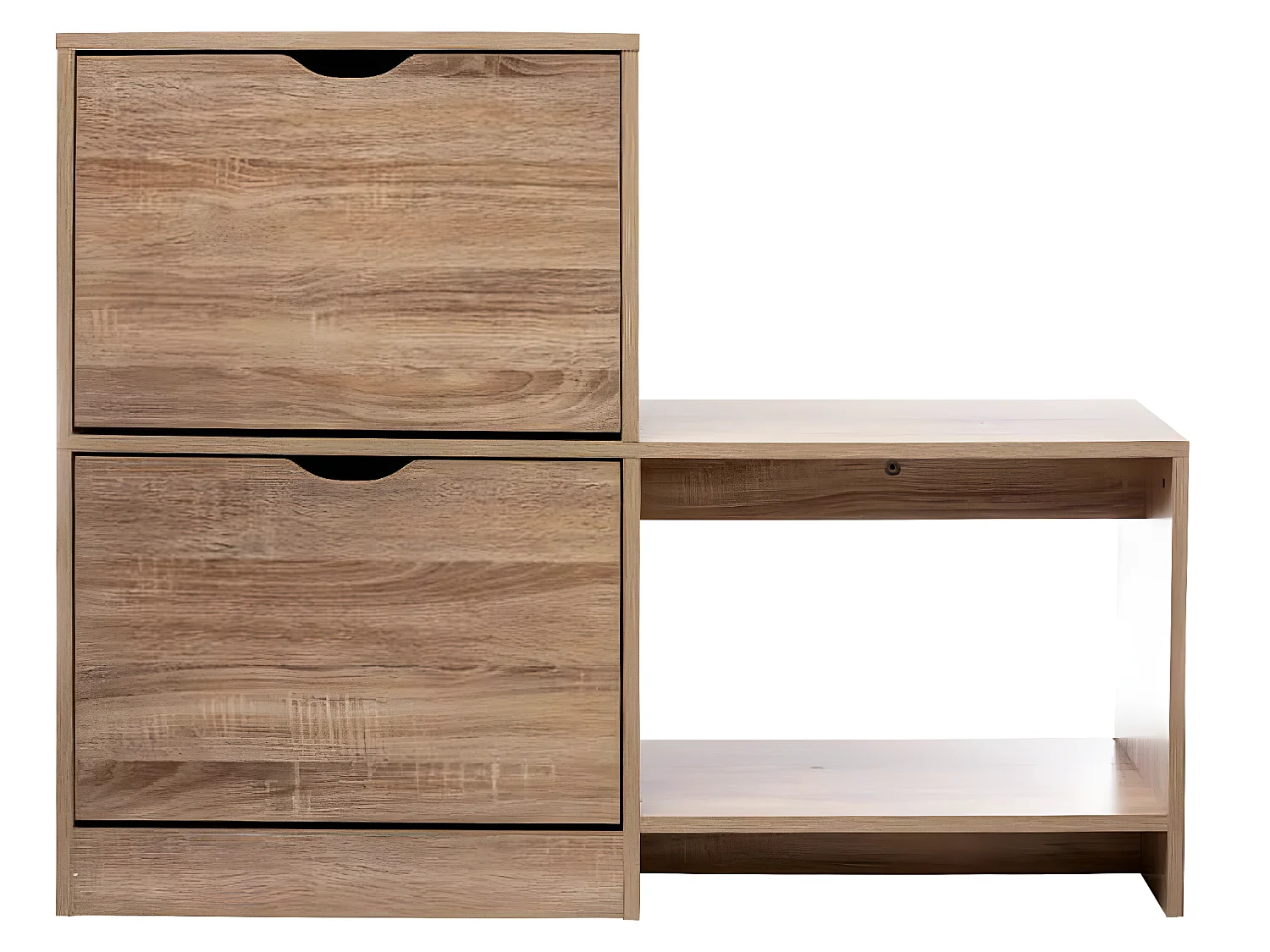 Meuble à chaussures en bois coloris naturel - L.100 x l.32 x H.80 cm