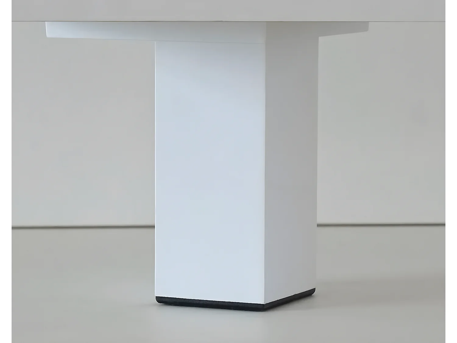 Commode Meuble à chaussures 4 portes Blanc brillant / effet bois - Hauteur 98 x Longueur 97 x Profondeur 17 cm