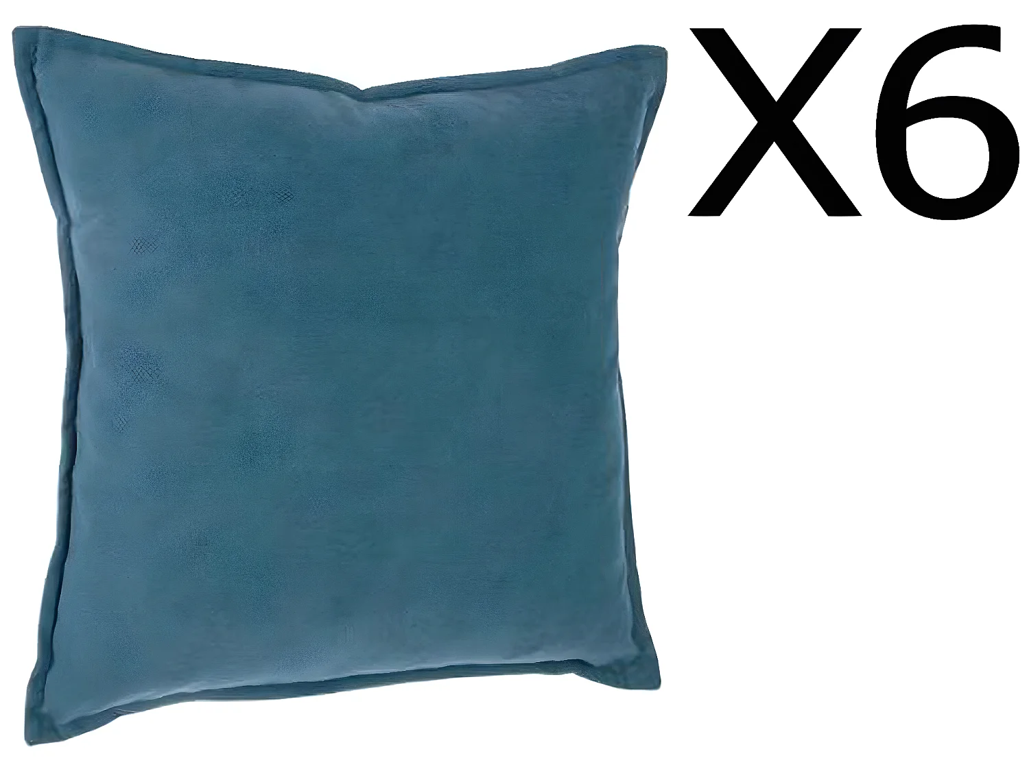 Lot de 6 coussins en polyester coloris bleu orage - Dim : L.45 x l.45 cm