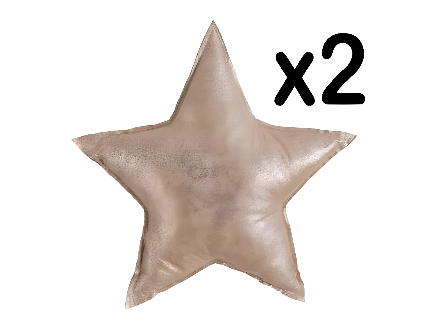 Lot de 2 coussins Star coloris doré en Polyester - Dim : 40 x 40 cm