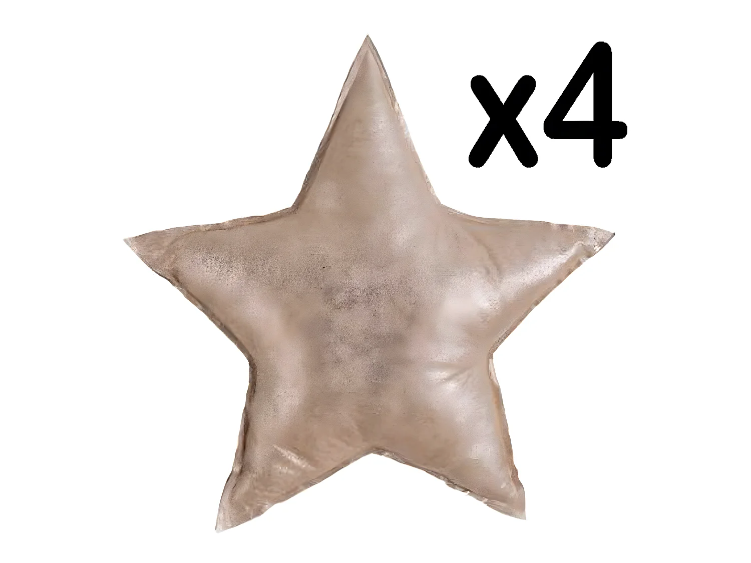 Lot de 4 coussins Star coloris doré en Polyester - Dim : 40 x 40 cm