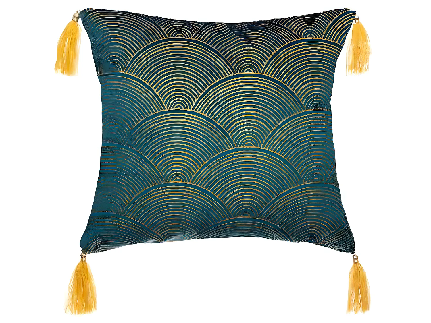 Lot de 2 coussins en polyester coloris bleu - L. 40 x l. 40 cm