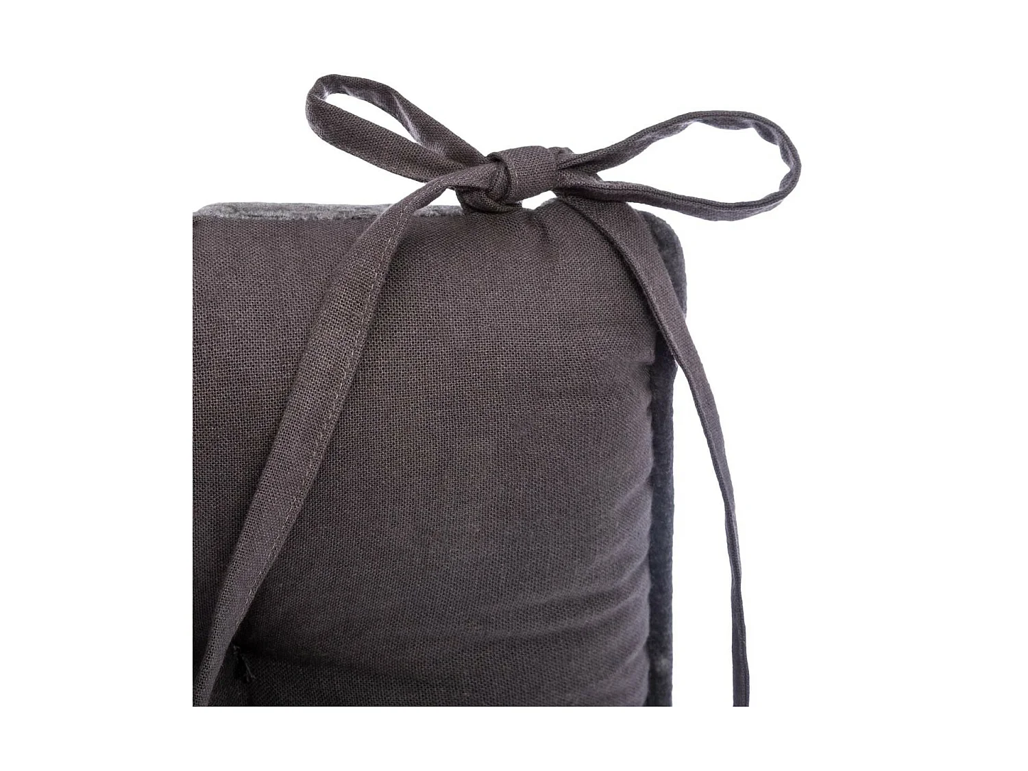 Lot de 4 galettes de chaises en velours coloris gris foncé - L. 38 x l. 38 cm