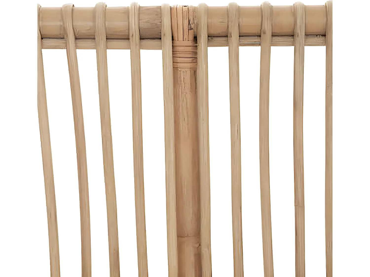 Banc 2 places en rotin avec coussin en polyester coloris blanc - Longueur 110 x Hauteur 77 x Profondeur 68 cm