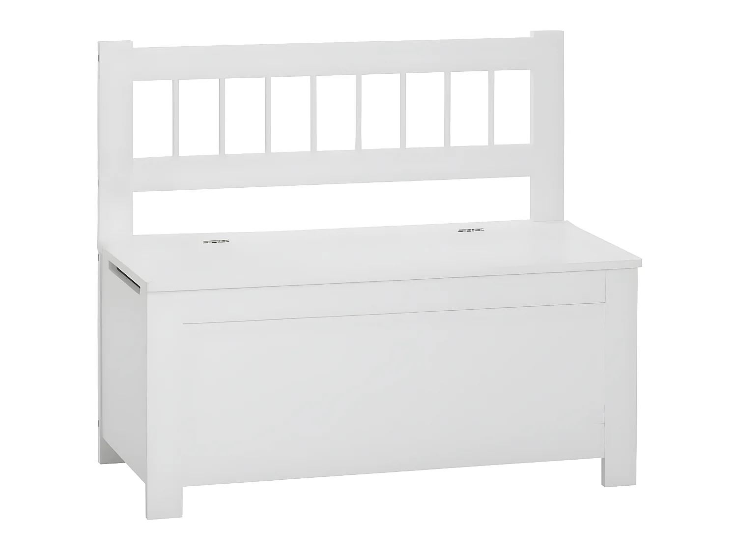 Banc / coffre à jouets en bois coloris blanc - L.74 x l.34 x H.64 cm