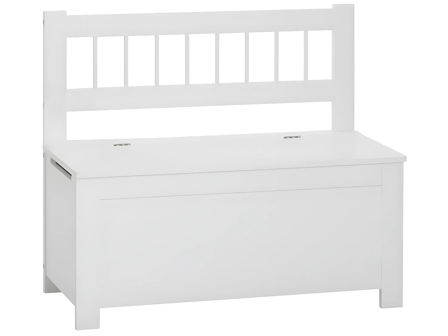 Banc / coffre à jouets en bois coloris blanc - L.74 x l.34 x H.64 cm
