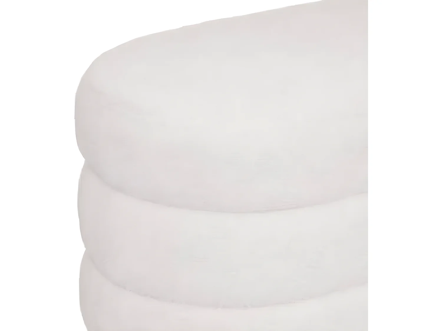 Banc en bois / PU coloris blanc - Longueur 100 x Profondeur 40 x Hauteur 42 cm