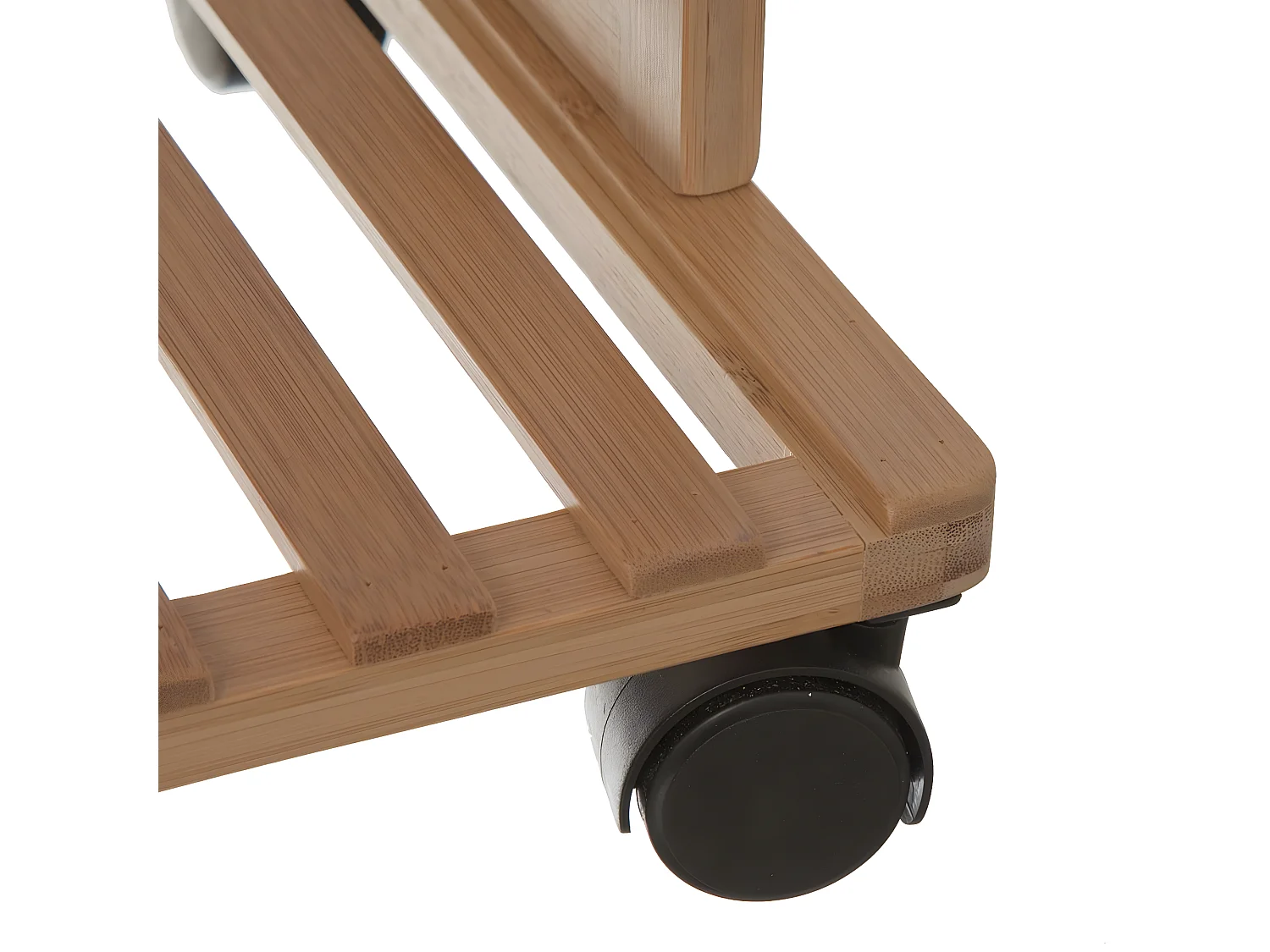 Desserte 4 plateaux en bambou - L 41 x P 30.7 x H 87.8 cm