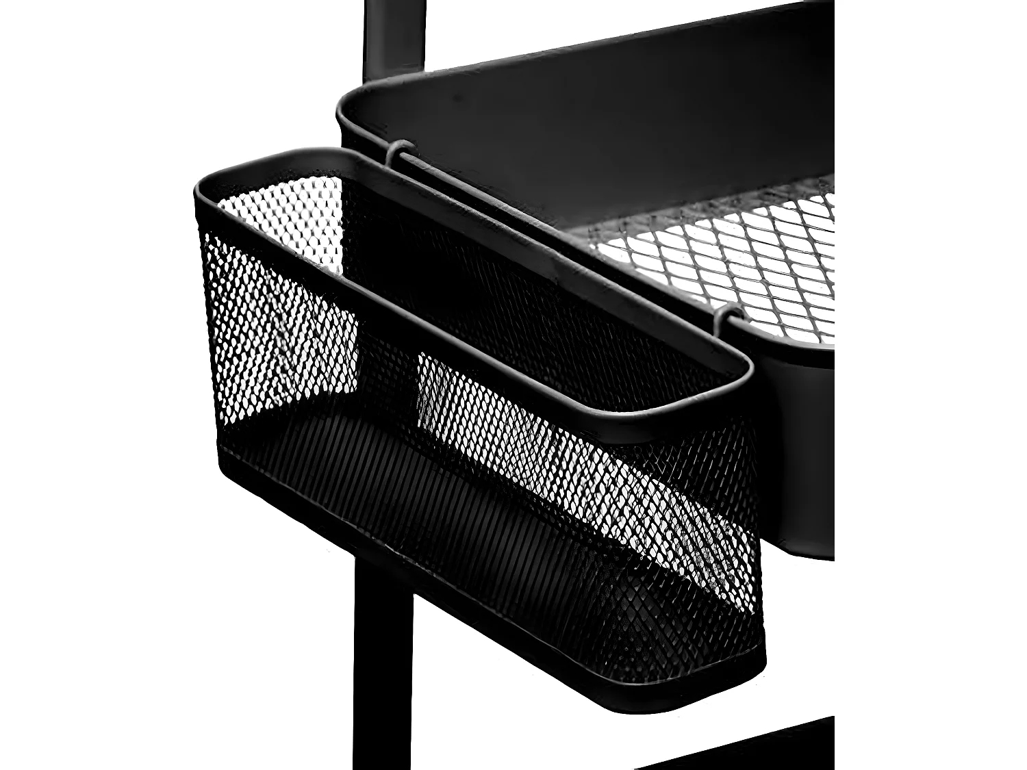 Desserte meuble de cuisine en métal à 3 étages coloris noir - Longueur 51 x Profondeur 29,5 x Hauteur 76 cm