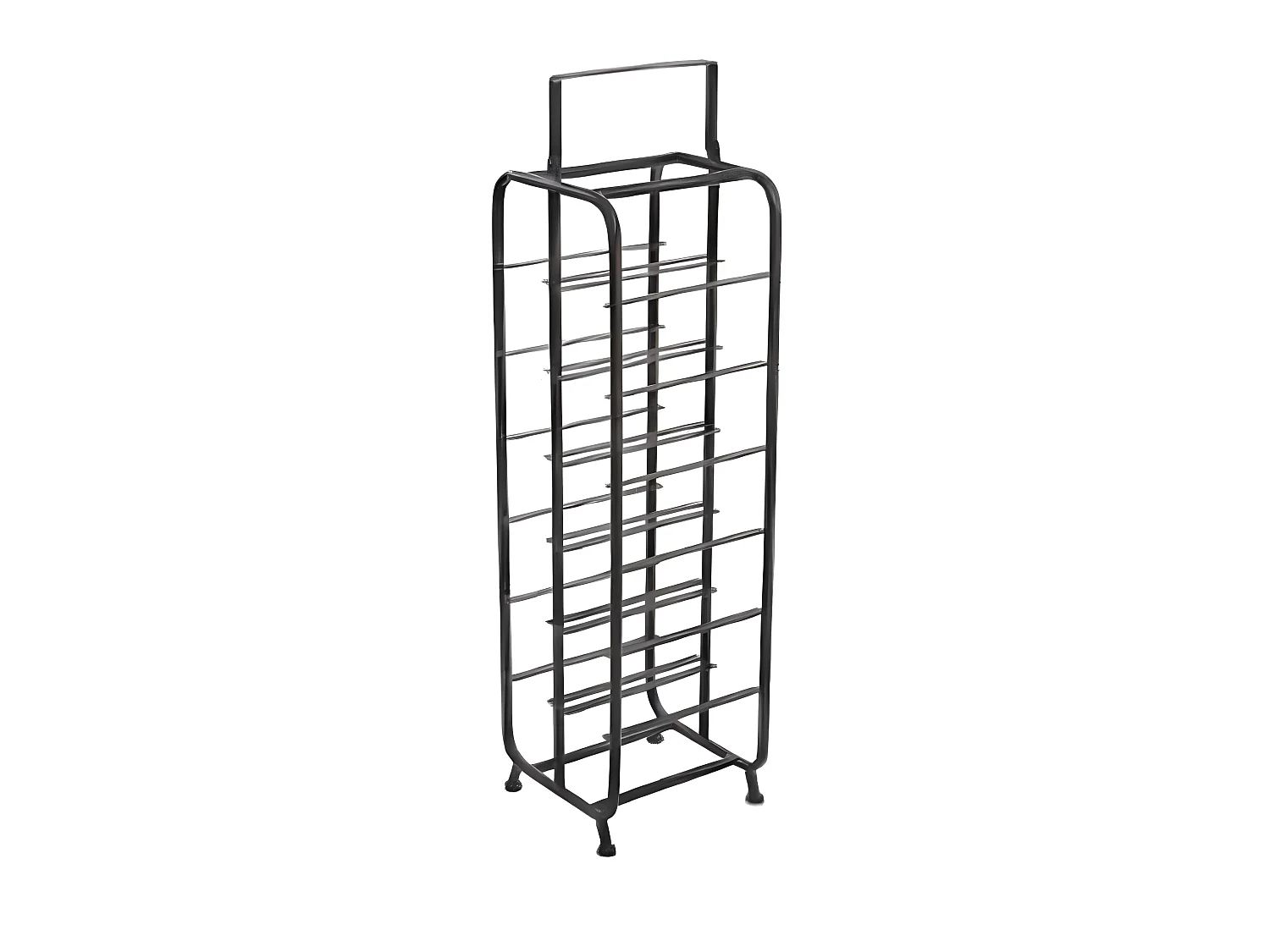 Meuble porte-bouteille en métal - Dim : L24 x l23 x H88.5 cm
