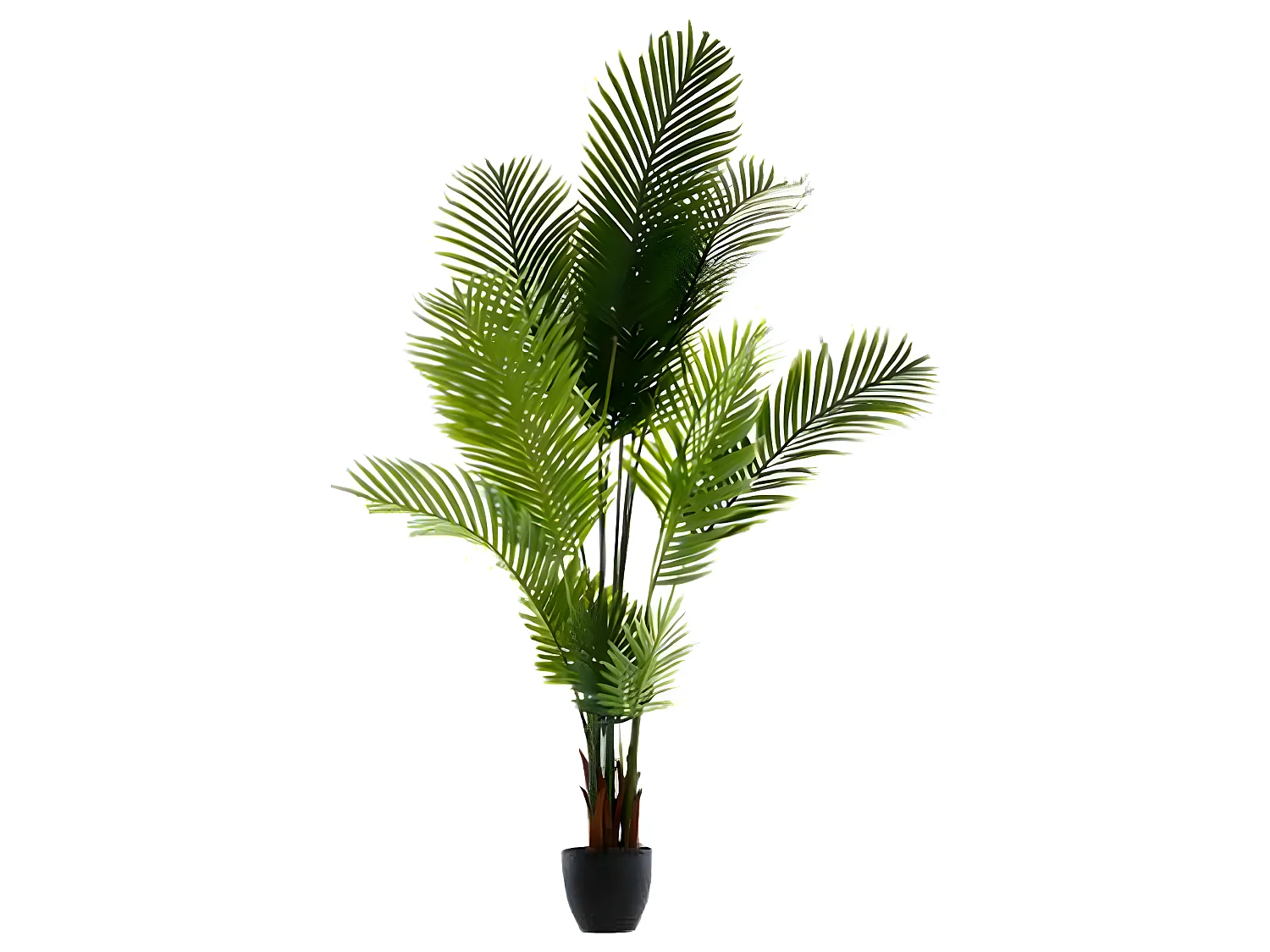 lot de 2 palmiers artificiels en Polyéthylène et ciment - Dim : H170 cm