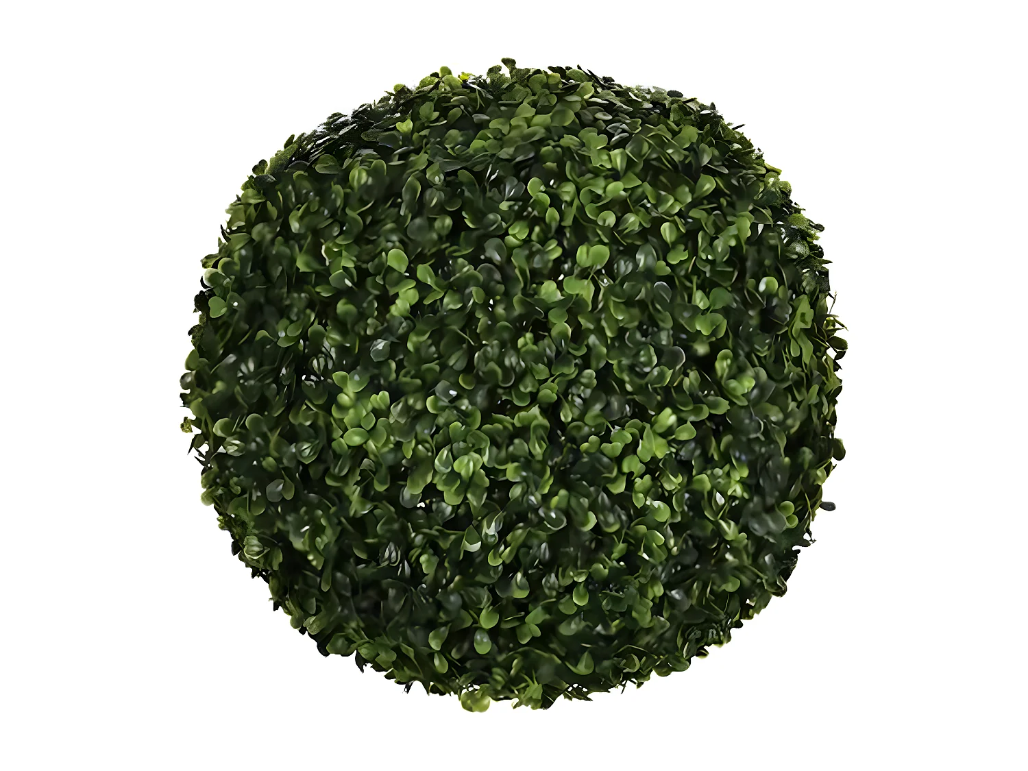 Boule de buis artificielle coloris vert en Polyéthylène - diamètre 38/36 cm