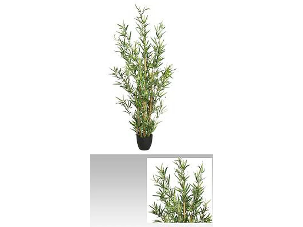 Plante artificielle " Bambou " en POLYESTER + FER + BAMBOU + POLYETHYL - Dim : H 120 cm